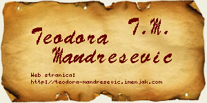 Teodora Mandrešević vizit kartica